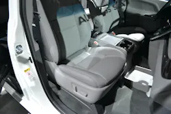 As a responder viewing this passenger front seat, it would be difficult to determine whether a seat-cushion airbag is present. Your safety, and that of the patient, depends on your assessment of the airbag status while you make patient contact. As a responder viewing this passenger front seat, it would be difficult to determine whether a seat-cushion airbag is present. Your safety, and that of the patient, depends on your assessment of the airbag status while you make patient contact.