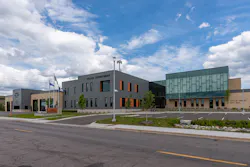 The Fridley, MN, Civic Campus, which was completed in late 2018 and cost $44.5 million to construct, combines a volunteer fire station, a police station, city administration, the city manager’s office and several other community departments. The Fridley, MN, Civic Campus, which was completed in late 2018 and cost $44.5 million to construct, combines a volunteer fire station, a police station, city administration, the city manager’s office and several other community departments.