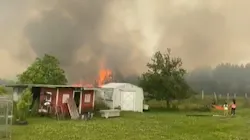 Two firefighters were injured battling a wildfire in Harrison County, MS, on Thursday. Two firefighters were injured battling a wildfire in Harrison County, MS, on Thursday.