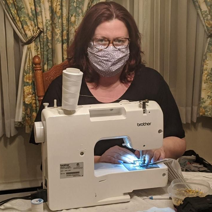 Upper Yoder Township, PA, firefighter Joella Bobak makes masks for first responders and hospital workers during the COVID-19 pandemic.