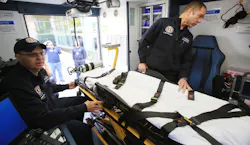 The MSTU vehicle is staffed with stroke-specific-trained team members: an advanced practicing provider, a CT technician and paramedics. A telemedicine connection puts this team in direct contact with a neurologist at the hospital to hasten a stroke diagnosis. The MSTU vehicle is staffed with stroke-specific-trained team members: an advanced practicing provider, a CT technician and paramedics. A telemedicine connection puts this team in direct contact with a neurologist at the hospital to hasten a stroke diagnosis.