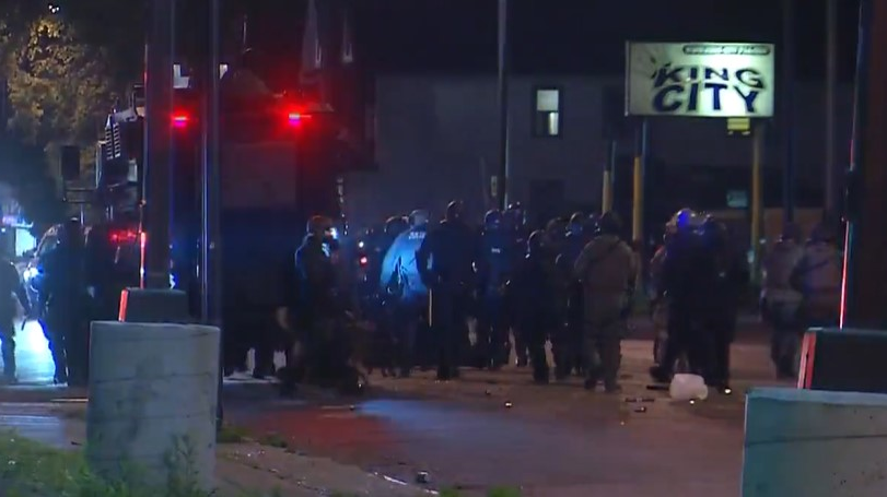 Two New York State Police troopers and a Buffalo police officer were struck by an SUV on Monday.