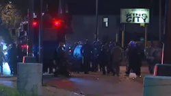 Two New York State Police troopers and a Buffalo police officer were struck by an SUV on Monday. Two New York State Police troopers and a Buffalo police officer were struck by an SUV on Monday.