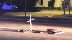 The vandalism to the Charleston 9 Memorial Park, which honors the nine Charleston, NC, firefighters who died in the Super Sofa Store fire 13 years ago, was discovered by police early Friday. The vandalism to the Charleston 9 Memorial Park, which honors the nine Charleston, NC, firefighters who died in the Super Sofa Store fire 13 years ago, was discovered by police early Friday.