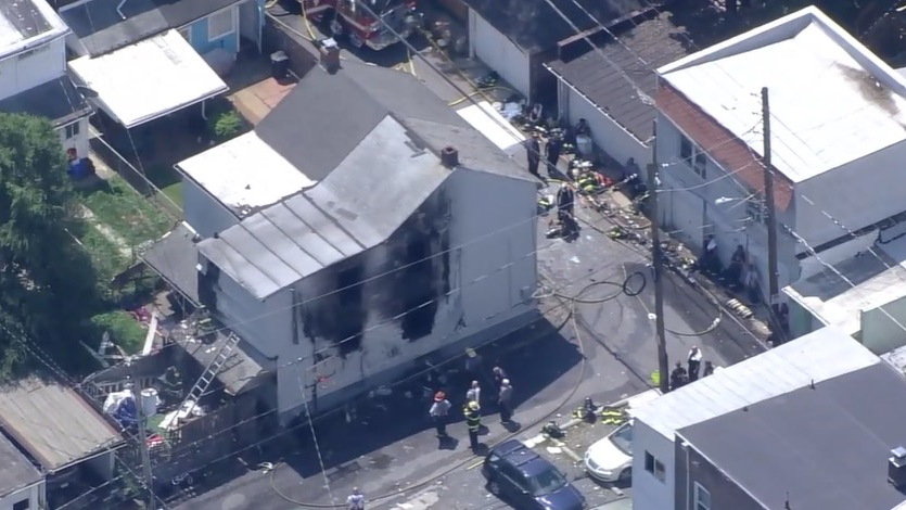 Two people were killed in a multi-alarm fire at a three-story house in Allentown, PA, on Monday.