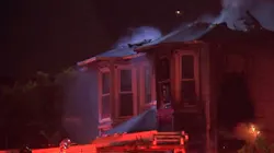 An Oakland, CA, firefighter suffered a hand injury during a two-alarm blaze early Tuesday. An Oakland, CA, firefighter suffered a hand injury during a two-alarm blaze early Tuesday.