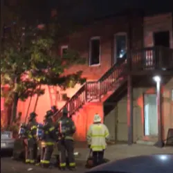 Two Baltimore City firefighters were taken to the hospital after thrown glass bottles struck them during a call Sunday. Two Baltimore City firefighters were taken to the hospital after thrown glass bottles struck them during a call Sunday.