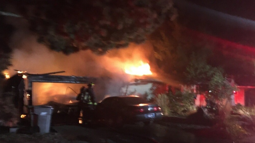 A Boise, ID, firefighter was among three people injured during a residential blaze early Monday.