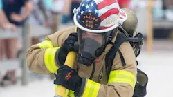 St. George Fire Department Lt. Jared Richardson participating in the Pensacola Beach Firefighter Challenge in 2019. St. George Fire Department Lt. Jared Richardson participating in the Pensacola Beach Firefighter Challenge in 2019.