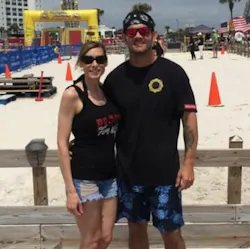 Lt. Jared Richardson pictured with his wife. Lt. Jared Richardson pictured with his wife.