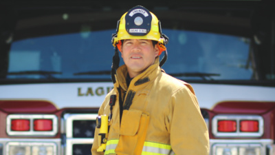 Laguna Beach, CA, firefighter Chris Ornelas.