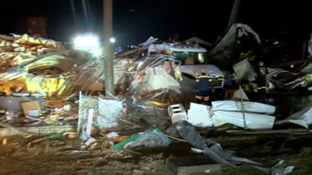 One person was killed and several people were critically injured when a tornado touched down in Fultondale, Al, late Monday.