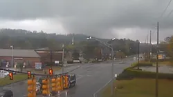A traffic camera captures a tornado touching down in Birmingham, AL, on Thursday. A traffic camera captures a tornado touching down in Birmingham, AL, on Thursday.