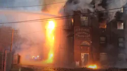 Firefighters from the five departments in Enfield, CT, battled a three-alarm fire early Wednesday. Firefighters from the five departments in Enfield, CT, battled a three-alarm fire early Wednesday.