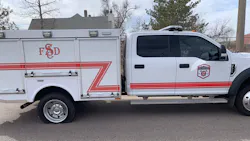 A South Adams County, CO, Fire Department vehicle sustained light damage after a man who said he was having a medical emergency drove off with a rig responding to the call Sunday. A South Adams County, CO, Fire Department vehicle sustained light damage after a man who said he was having a medical emergency drove off with a rig responding to the call Sunday.
