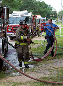 Not only does the booster backup, or force multiplier, concept increase the sustainable flow of 150 gpm to 10 minutes from 5 minutes, it provides an additional company of firefighters on scene in the first 5–7 minutes to maximize the completion of several fireground tactics. Not only does the booster backup, or force multiplier, concept increase the sustainable flow of 150 gpm to 10 minutes from 5 minutes, it provides an additional company of firefighters on scene in the first 5–7 minutes to maximize the completion of several fireground tactics.