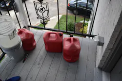 After evaporation, a five-gallon gas can has the potential to produce 4.4 lbs. of crystal methamphetamine. These gas cans were found in a conversion lab that was seized in Nashville, TN. After evaporation, a five-gallon gas can has the potential to produce 4.4 lbs. of crystal methamphetamine. These gas cans were found in a conversion lab that was seized in Nashville, TN.