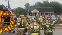 A Horry County, SC, firefighter was injured battling a fire that erupted at a car dealership in Little River on Sunday. A Horry County, SC, firefighter was injured battling a fire that erupted at a car dealership in Little River on Sunday.