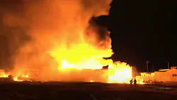 San Jose, CA, firefighters battled a massive fire that destroyed the 161-year-old HG Wade Warehouse early Friday. San Jose, CA, firefighters battled a massive fire that destroyed the 161-year-old HG Wade Warehouse early Friday.