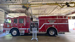 The new Pierce Volterra electric fire engine was announced Monday at Madison, WI, Fire Station 8. The new Pierce Volterra electric fire engine was announced Monday at Madison, WI, Fire Station 8.