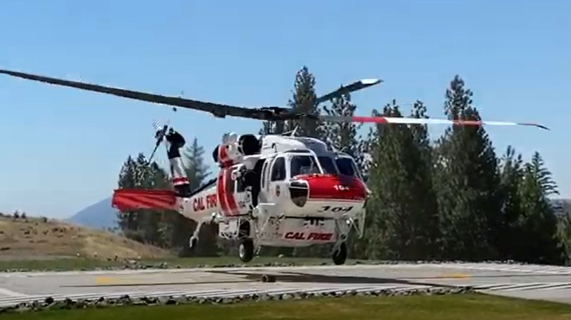 The new CAL FIRE Hawk firefighting helicopter.