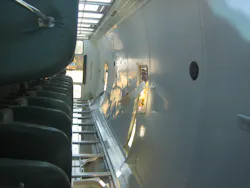 The roof hatches on conventional school buses typically are 18 x 18-inches. The hatches on school buses that are equipped to transport people who have special needs can be 30 x 30-inches. The roof hatches on conventional school buses typically are 18 x 18-inches. The hatches on school buses that are equipped to transport people who have special needs can be 30 x 30-inches.