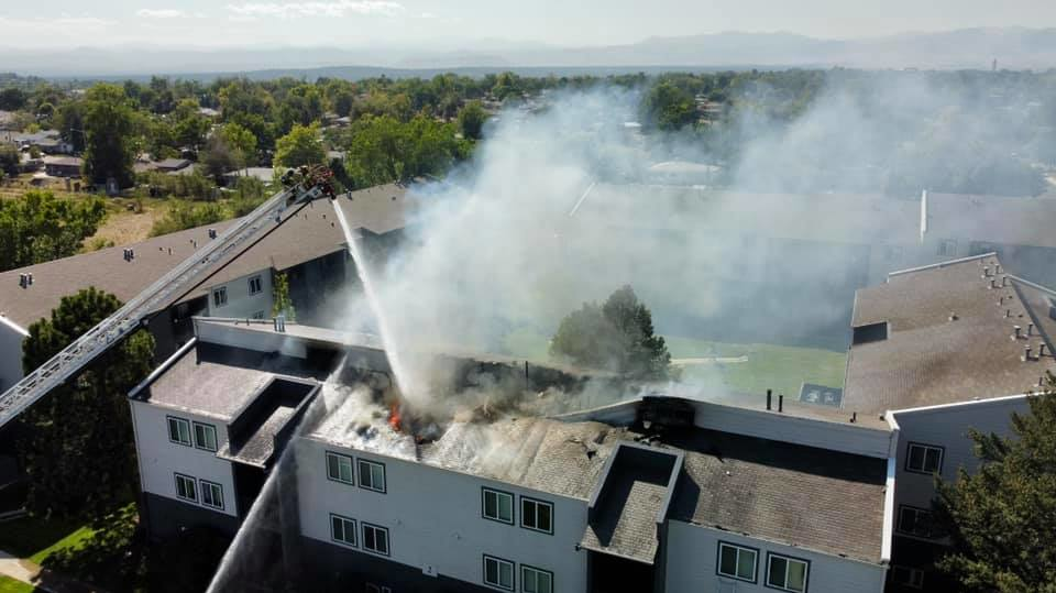 The fire damaged all floors of the three-story apartment building in Westminster.