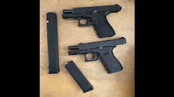 Two 9mm Glock handguns found by an Oakland firefighter in an incident that led to a confrontation at a city fire station. Two 9mm Glock handguns found by an Oakland firefighter in an incident that led to a confrontation at a city fire station.