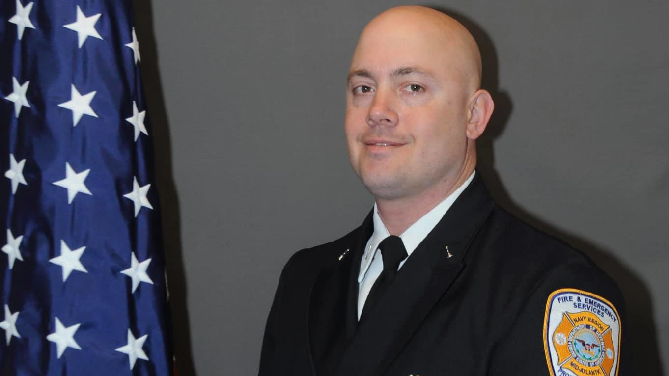 Naval Station Great Lakes firefighter Jeff Peters.