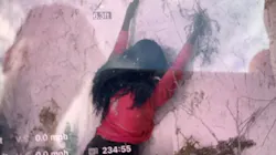 A movie mannequin dangling from rocks that resulted in a Santa Barbara County rescue team being called out on Monday, Oct. 4, 2021. A movie mannequin dangling from rocks that resulted in a Santa Barbara County rescue team being called out on Monday, Oct. 4, 2021.