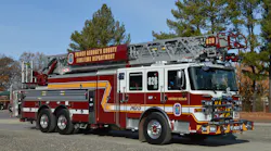 The Prince George’s County, MD, Fire/EMS Department developed a standard design for its rear-mount aerial ladders. It incorporates a wide array of portable ground ladders and chassis components, which permits the department’s Apparatus Maintenance Division to minimize vehicle downtime. The Prince George’s County, MD, Fire/EMS Department developed a standard design for its rear-mount aerial ladders. It incorporates a wide array of portable ground ladders and chassis components, which permits the department’s Apparatus Maintenance Division to minimize vehicle downtime.