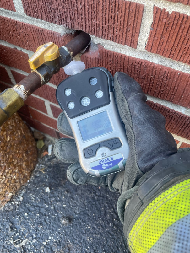 A four-gas meter&rsquo;s typical monitoring capability (oxygen, hydrogen sulfide, explosive/flammable limits and carbon monoxide) serves as a mainstay for fire department response to a call for a potential gas leak.