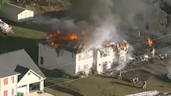 A home burns in Lithonia, GA, on Monday, Nov. 1, 2021. A home burns in Lithonia, GA, on Monday, Nov. 1, 2021.