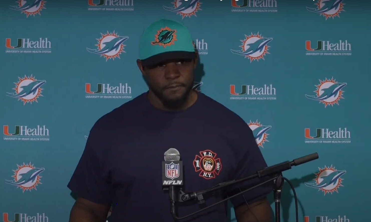 Coach Flores pays tribute to his uncle who worked at FDNY Ladder 118.