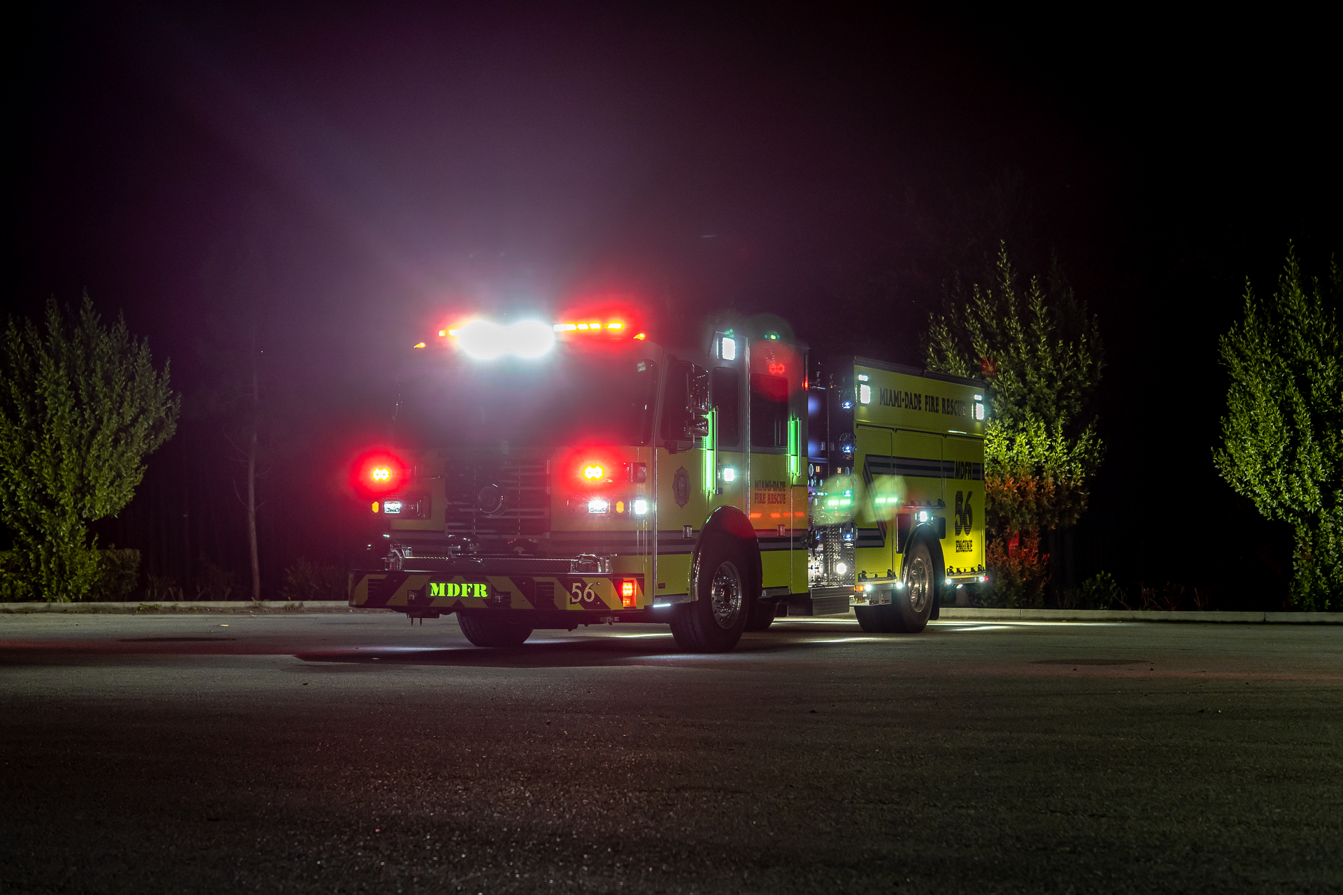 Miami-Dade, FL, Fire Rescue recently specified TOMAR Electronics&rsquo; dual-mode lights for apparatus as a means of being able to better focus light on scene.