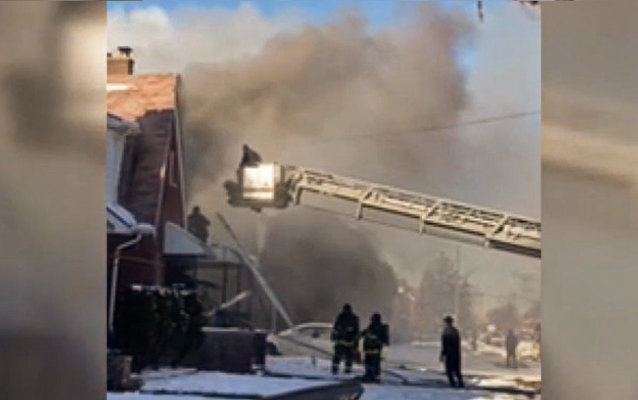 Detroit firefighters rescued 1 adult and 3 children at a single family dwelling fire Monday afternoon.