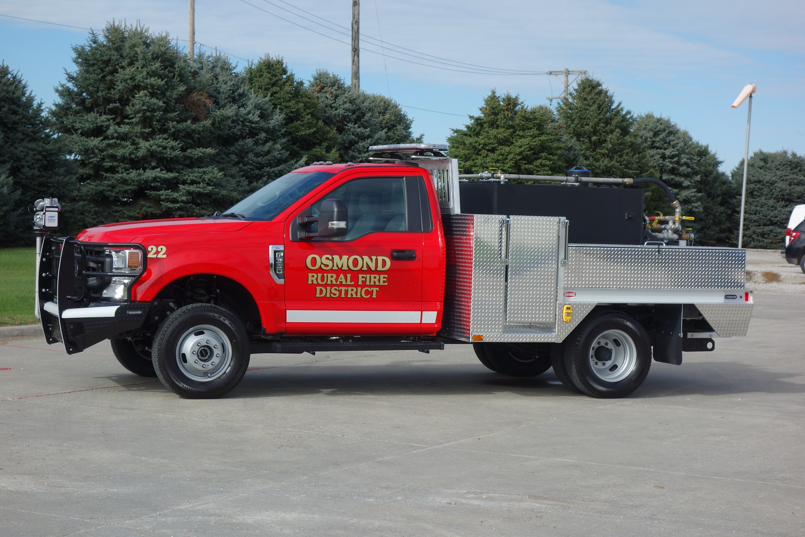 The Osmond Rural Fire District has taken delivery of a Danko Emergency Equipment wildland unit built on a Ford F-350 4x4 chassis.