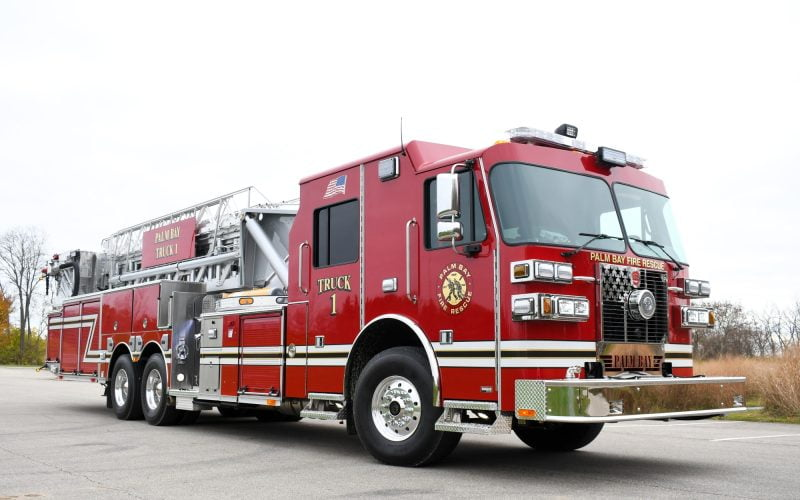 Palm Bay Fire Rescue has taken delivery of a custom-built Sutphen SPH100 aerial platform built on a Monarch chassis.