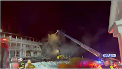 Firefighters battled a fire at the Bluenose Inn in Bar Harbor for hours Thursday. Firefighters battled a fire at the Bluenose Inn in Bar Harbor for hours Thursday.