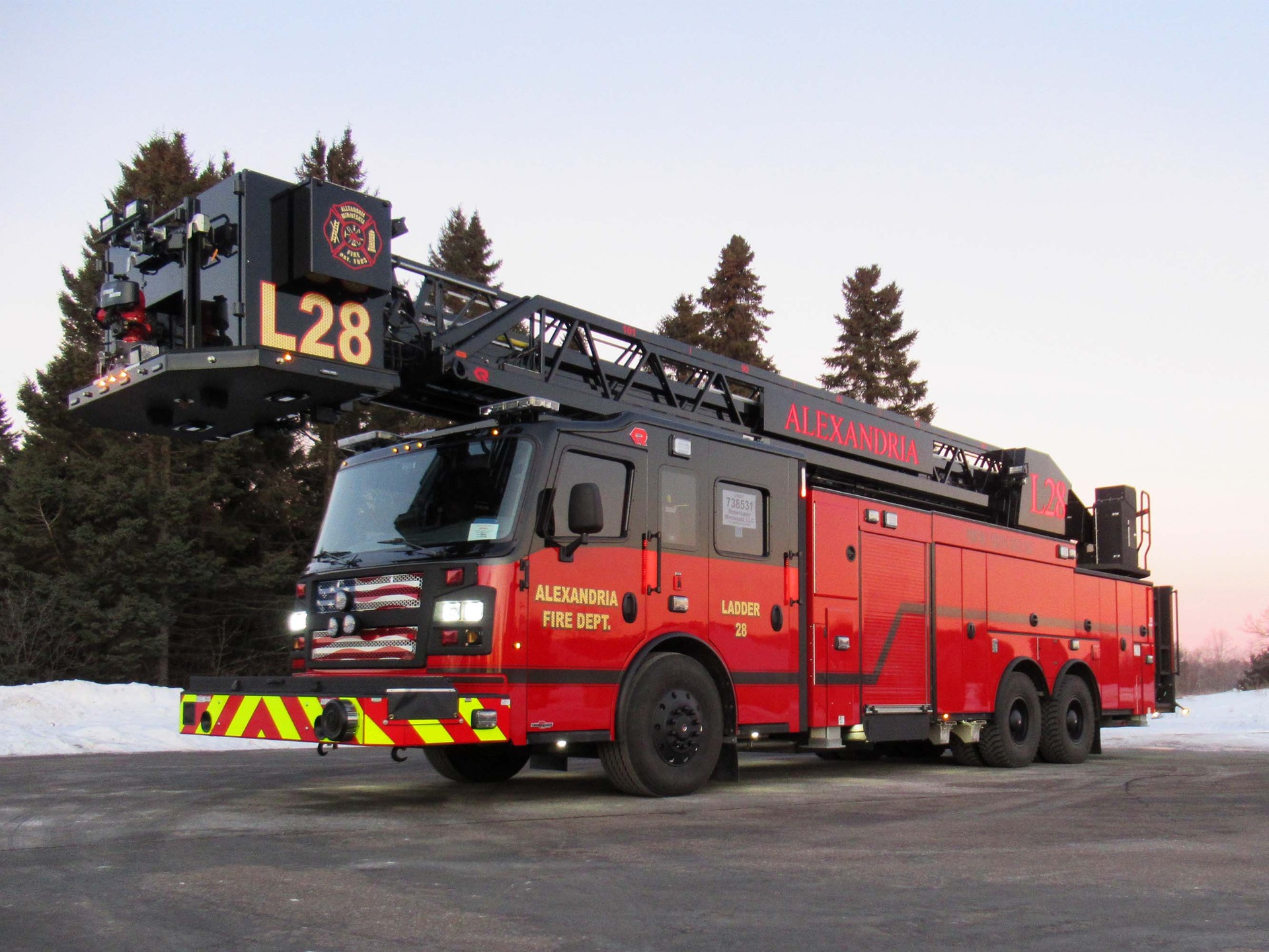 The Alexandria Fire Department has taken delivery of a Rosenbauer Cobra 101-foot aerial platform.