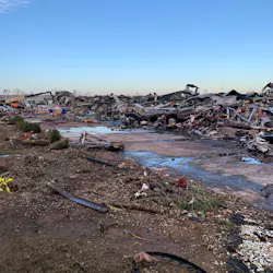 This is what remained of center of the candle factory after the tornado. This is what remained of center of the candle factory after the tornado.