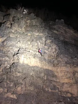 The Syracuse Fire Department were called to the quarry at 9:13 p.m. last Friday for reports of a climber stuck about 80 feet up on the side of the quarry. The Syracuse Fire Department were called to the quarry at 9:13 p.m. last Friday for reports of a climber stuck about 80 feet up on the side of the quarry.