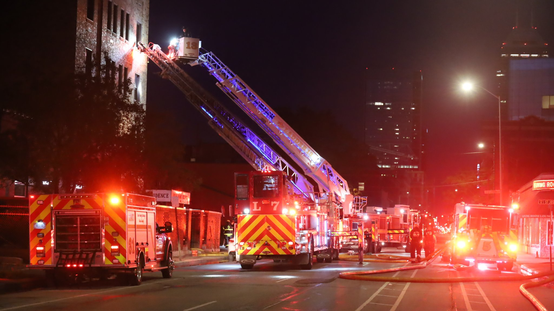 A woman died after re-entering a her apartment, Indianapolis fire officials said.