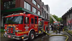 Seattle firefighters responded to an apartment fire Sunday after neighbors spotted smoke. Seattle firefighters responded to an apartment fire Sunday after neighbors spotted smoke.