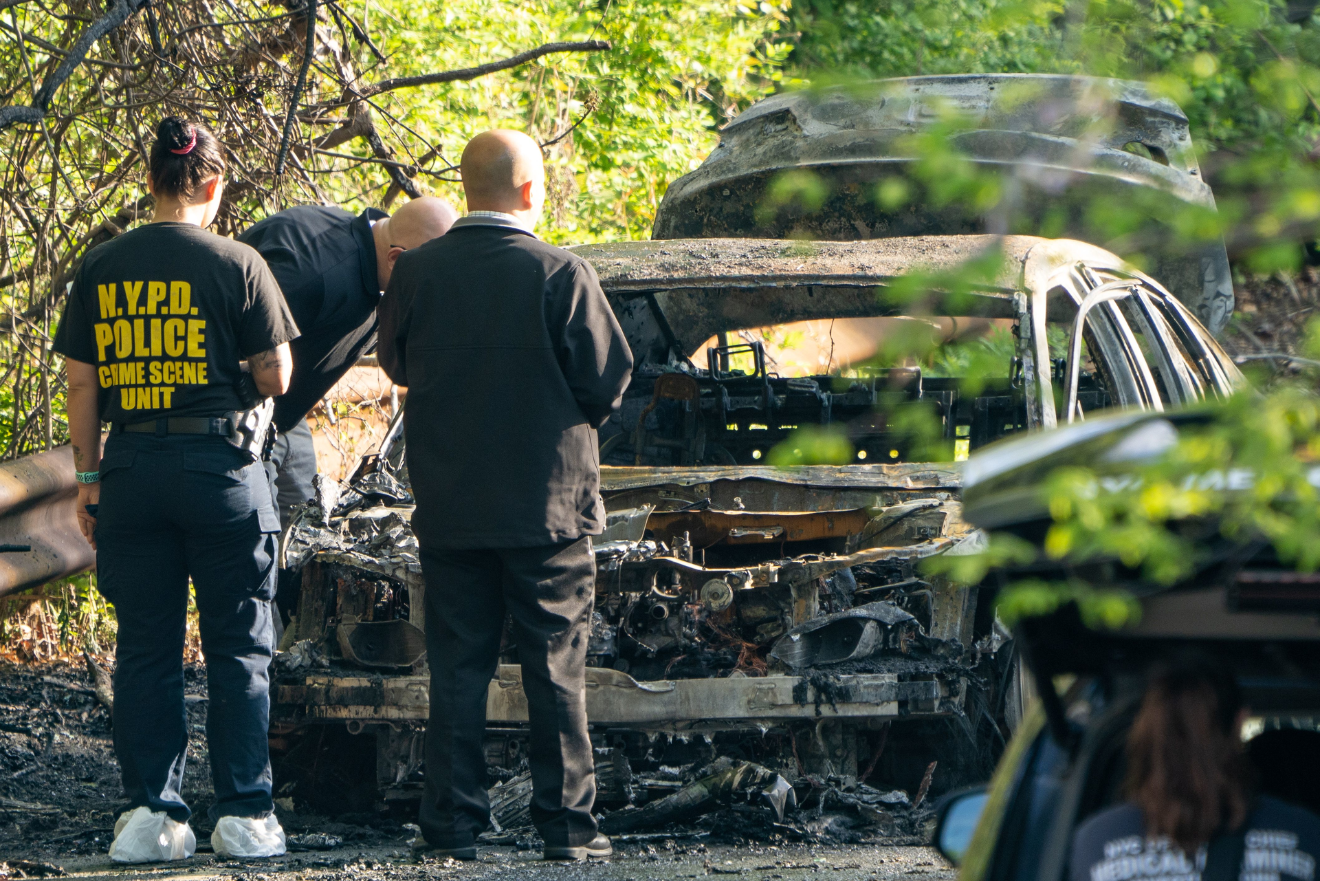 Firefighters made the startling discovery after responding to a 4:16 a.m. 9-1-1 call about a car on fire on Shore Road near Pelham Split Rock Golf Course in Pelham Bay Park. The age and gender of each victim found dead inside the car was not immediately clear.