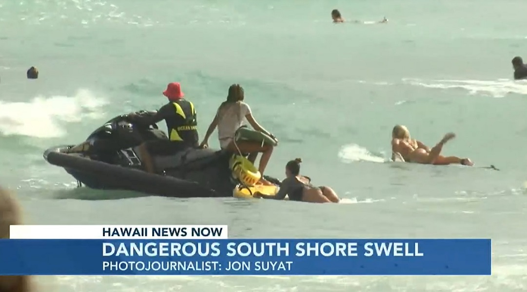 Honolulu Ocean Safety lifeguards have made over 320 rescues, assists as huge surf hammers the south shore.