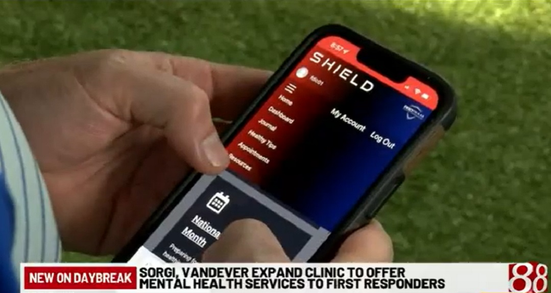 Two retired professional athletes have developed an app to give firefighters a way to access mental health services.