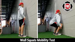 Firefighters can assess their fitness on their own. The wall squat reveals functional limitations in the ankles, hips, and lower and upper back. Firefighters can assess their fitness on their own. The wall squat reveals functional limitations in the ankles, hips, and lower and upper back.