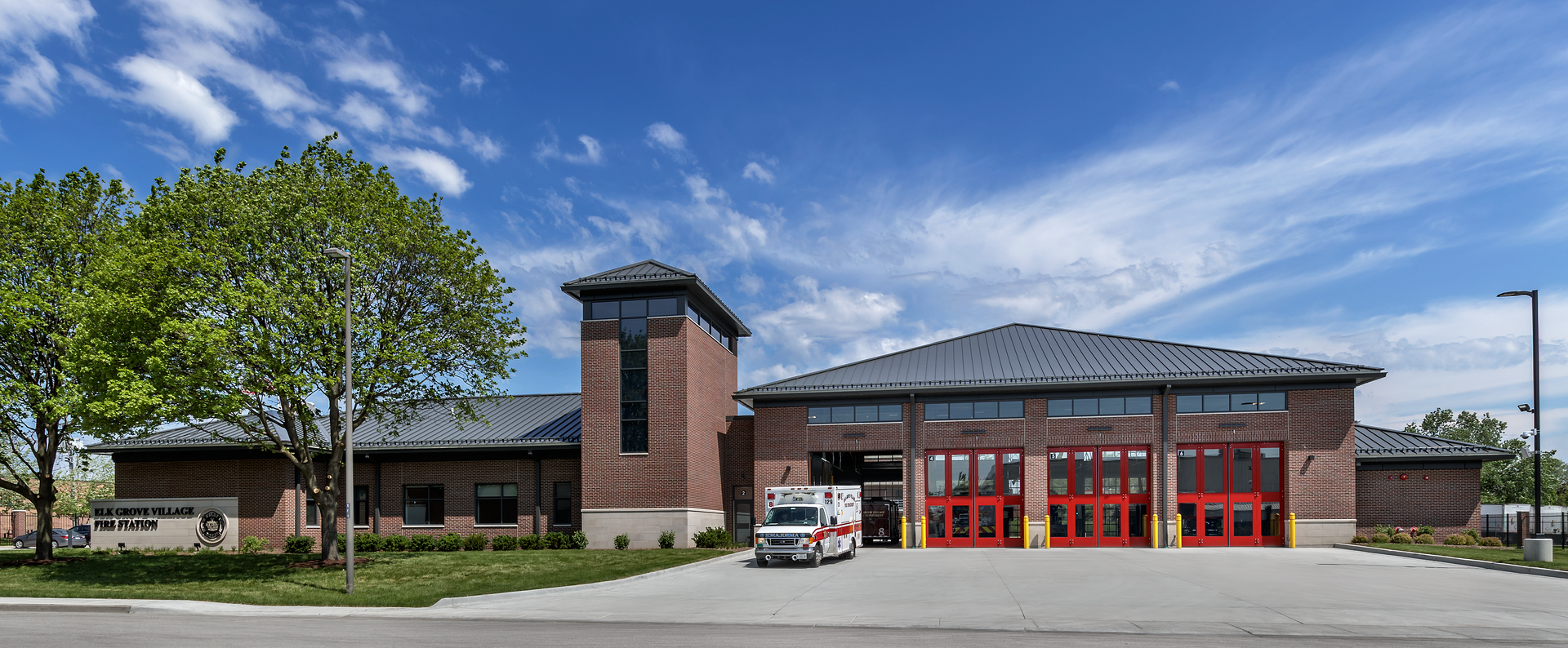 Elk Grove Village, IL, Fire Station 8 won the 2019 Station Design Silver Award.