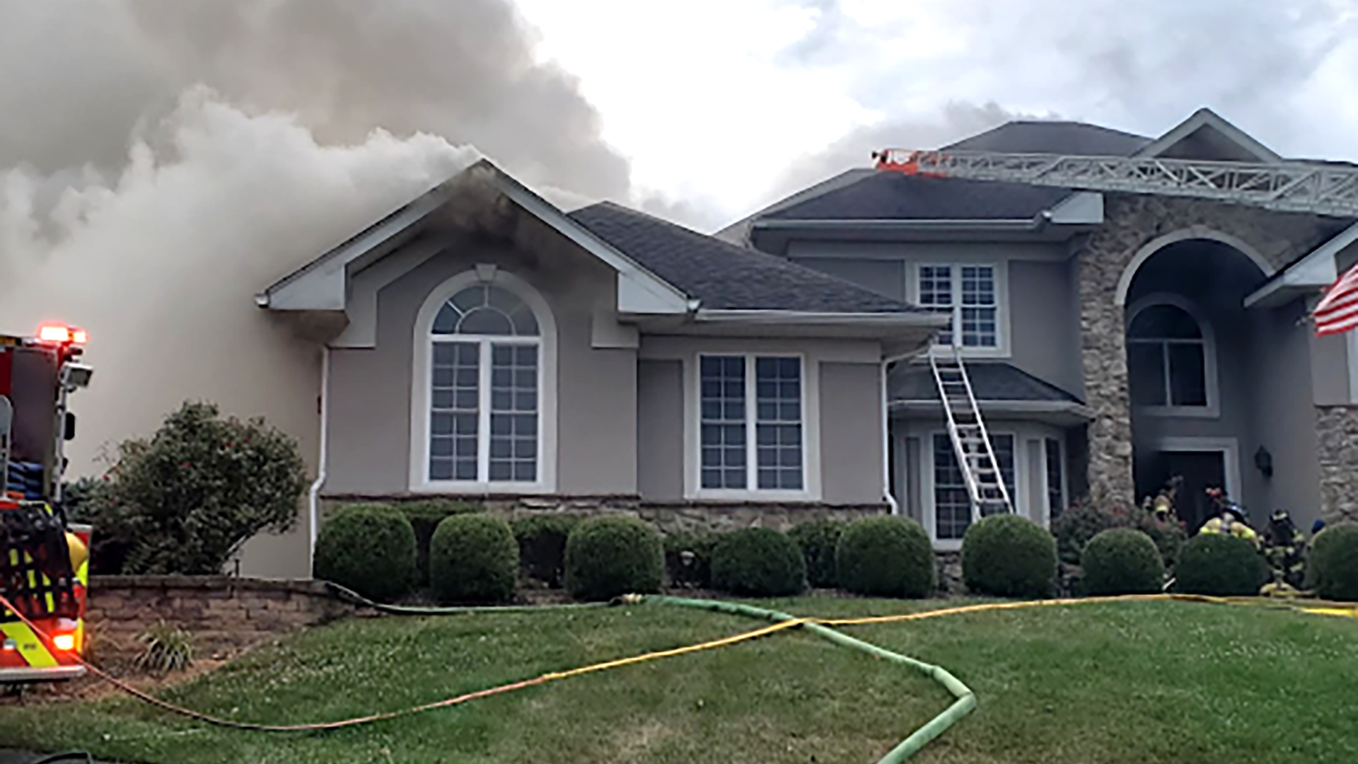 View of the Alpha side of the structure immediately prior to the mayday transmission.